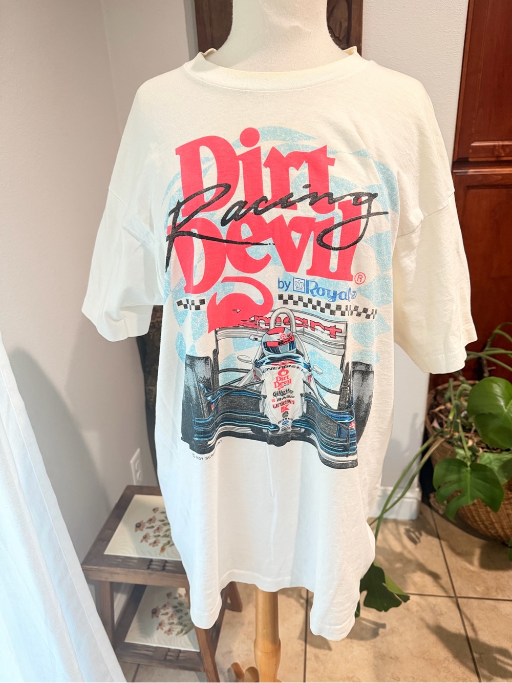 Vintage Dirt Devil Racing Shirt XL Made USA Double Sided